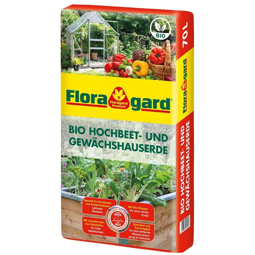 Floragard Bio Hochbeet- und Gewächshauserde 1x70 L