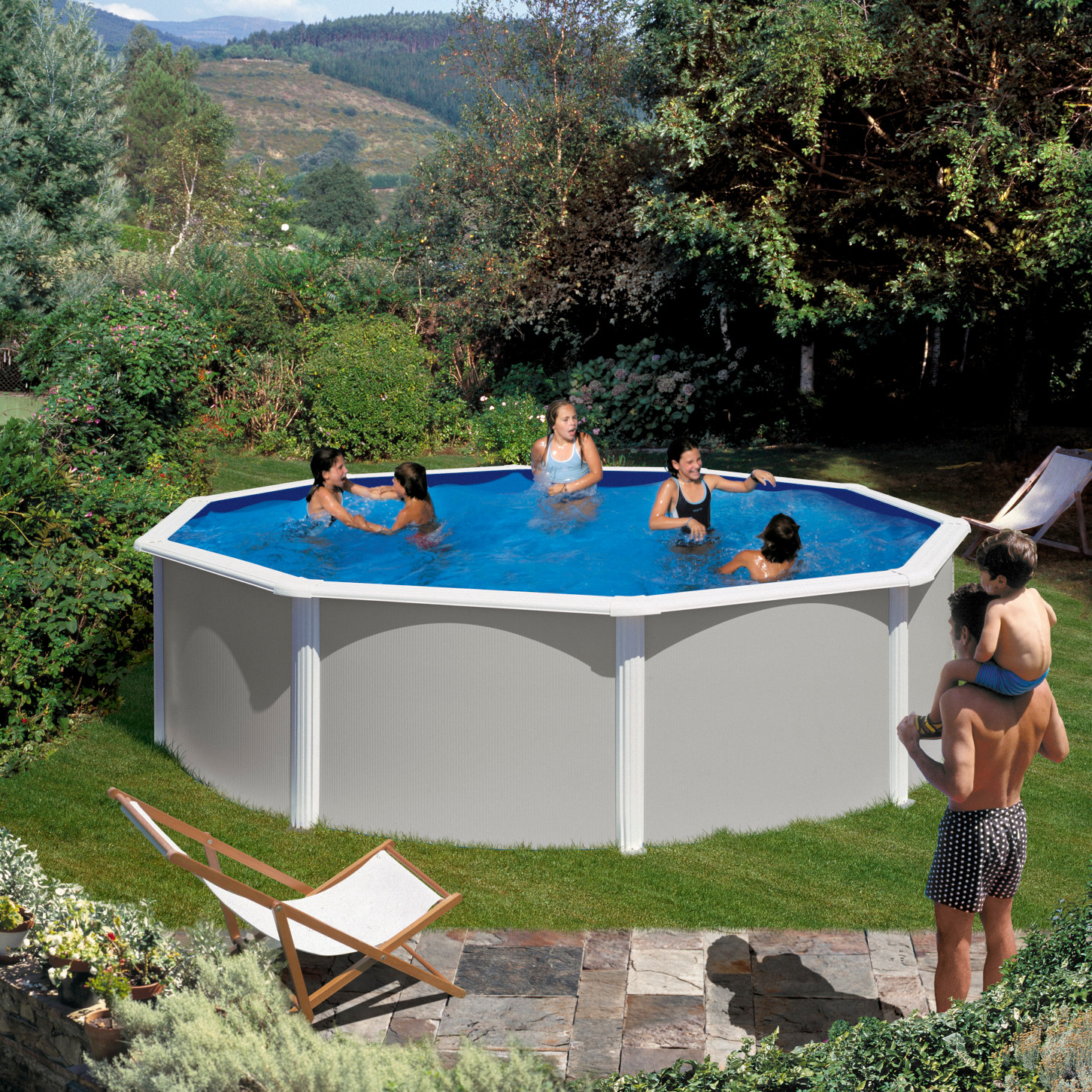 BWT MyPool Poolset Feeling rund Ø 3,50 x 1,20 m grau