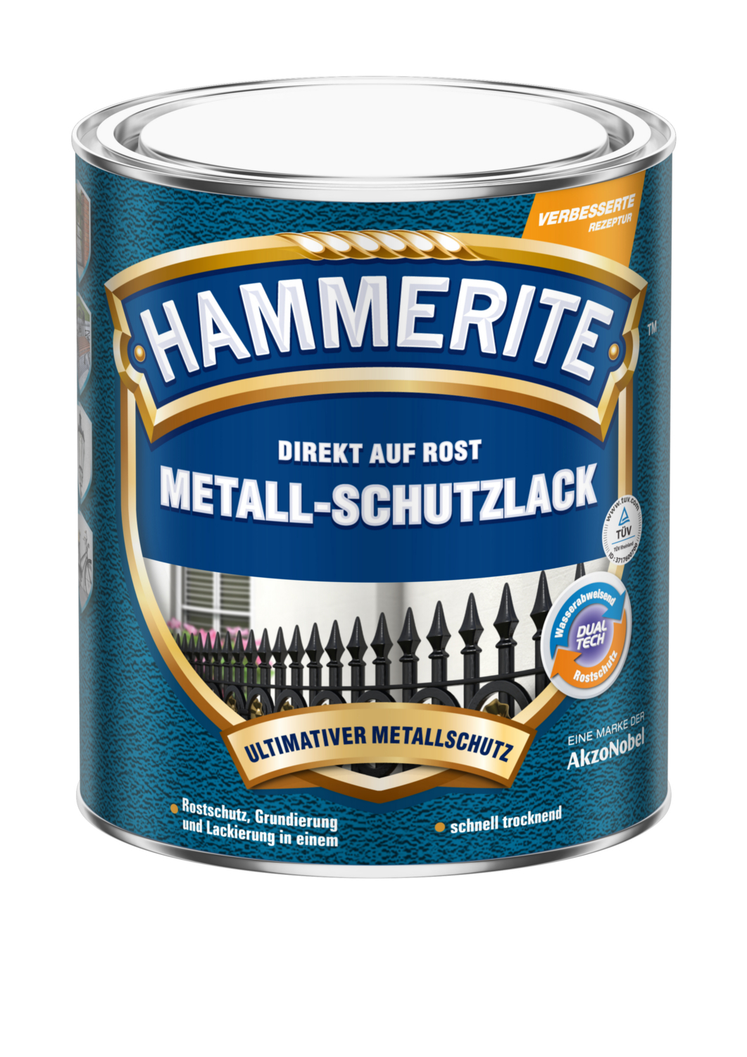 Hammerite Metallschutzlack struktur schwarz