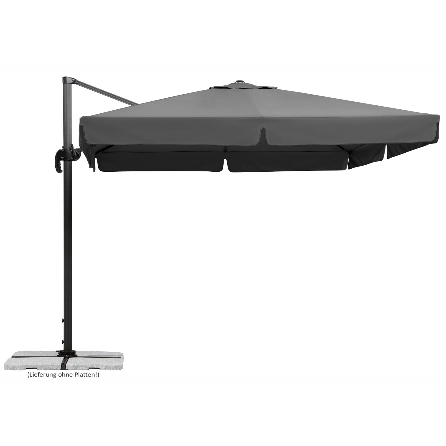 Schneider Classics Ampelschirm Rhodos 300 x 300 cm anthrazit