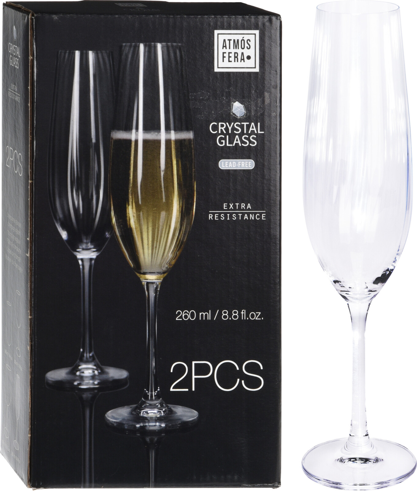 Koopman Champagnerglas-Set 2 Stück