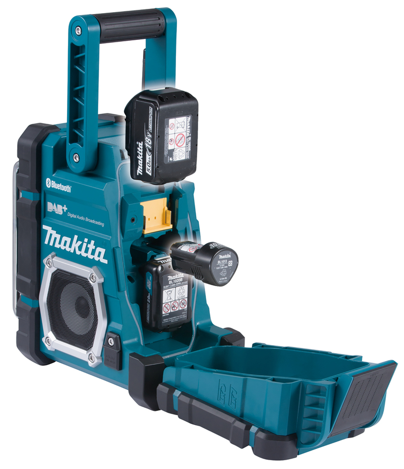Makita Akku-Baustellenradio DMR112, mit Netzteil, ohne Akku und Ladegerät Makita Akku-Baustellenradio DMR112, mit Netzteil, ohne Akku und Ladegerät