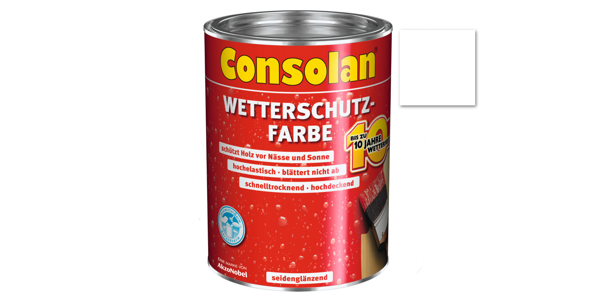 Consolan Wetterschutzfarbe weiß 5 Liter