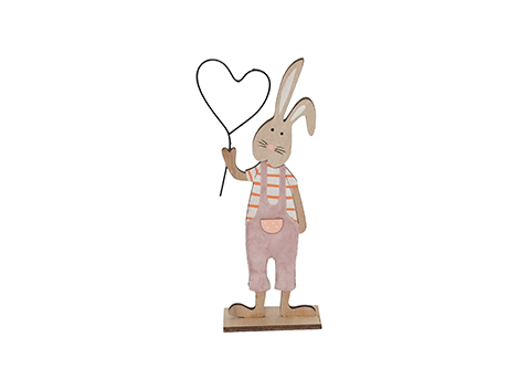 House of Nature Hase mit Herz 22cm pink