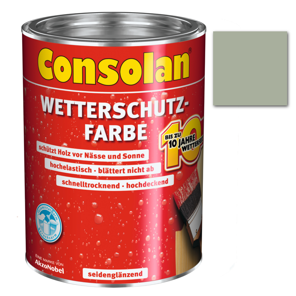 Consolan Wetterschutzfarbe grau 2,5 L