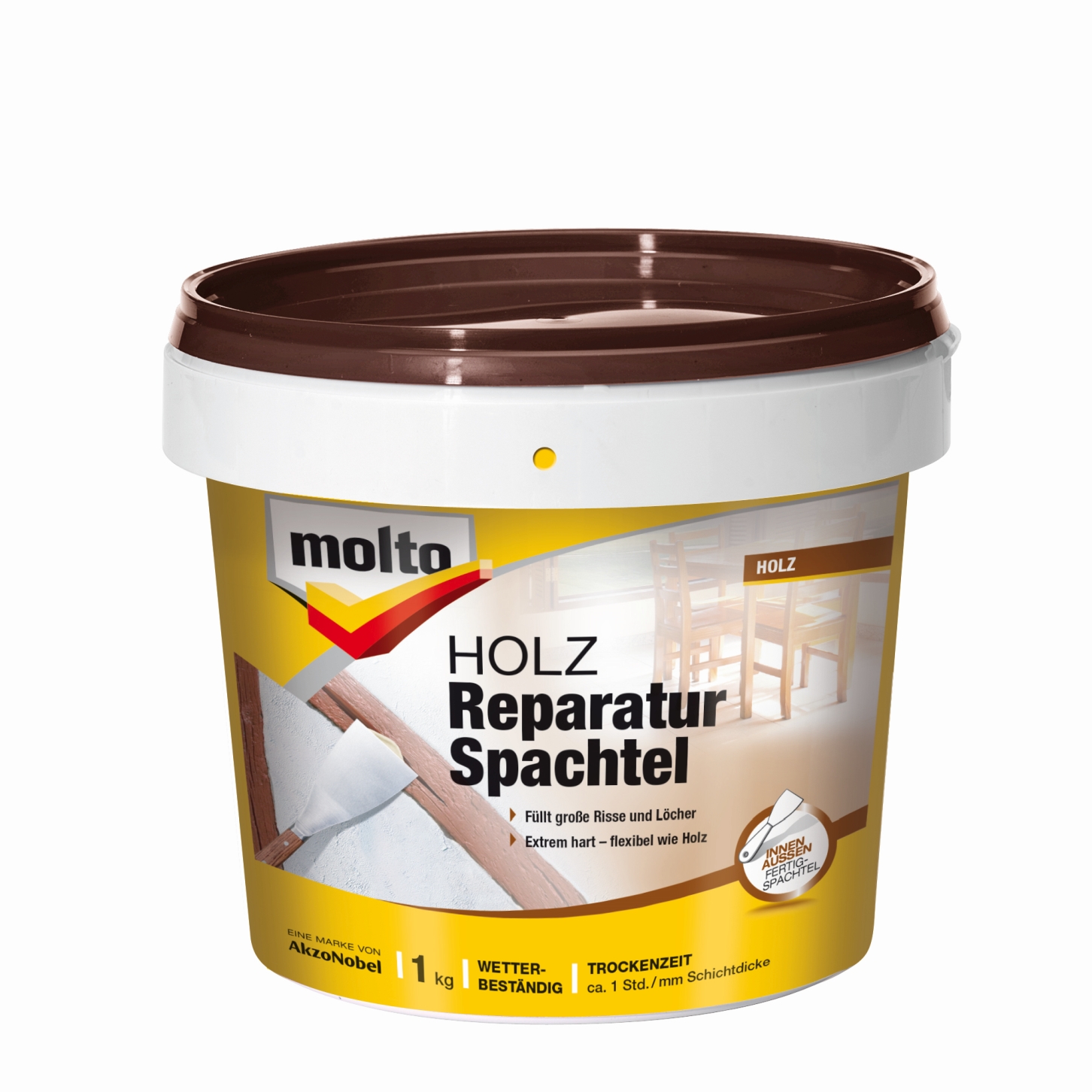 Molto Holz Reparatur Spachtel grau-weiß 1 kg