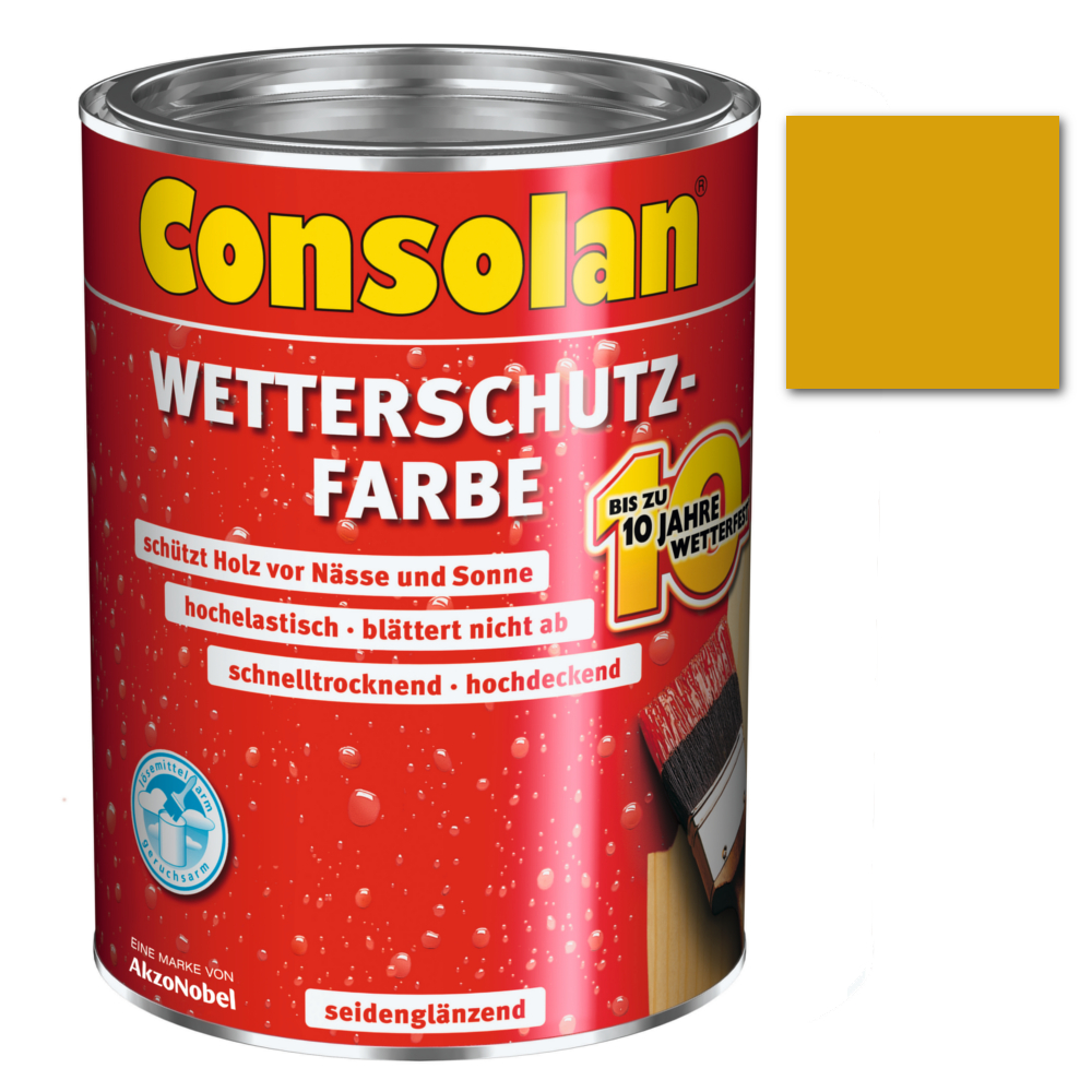 Consolan Wetterschutzfarbe gelb 2,5 L