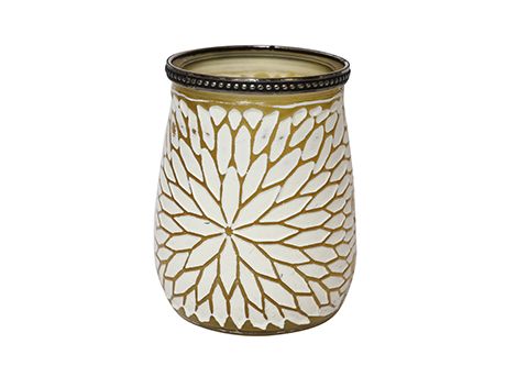 House of Nature Teelichthalter Ligao 14cm	 gelb