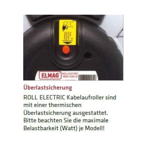 Elmag Automatischer Kabelaufroller Roll Electric Profi 230/18