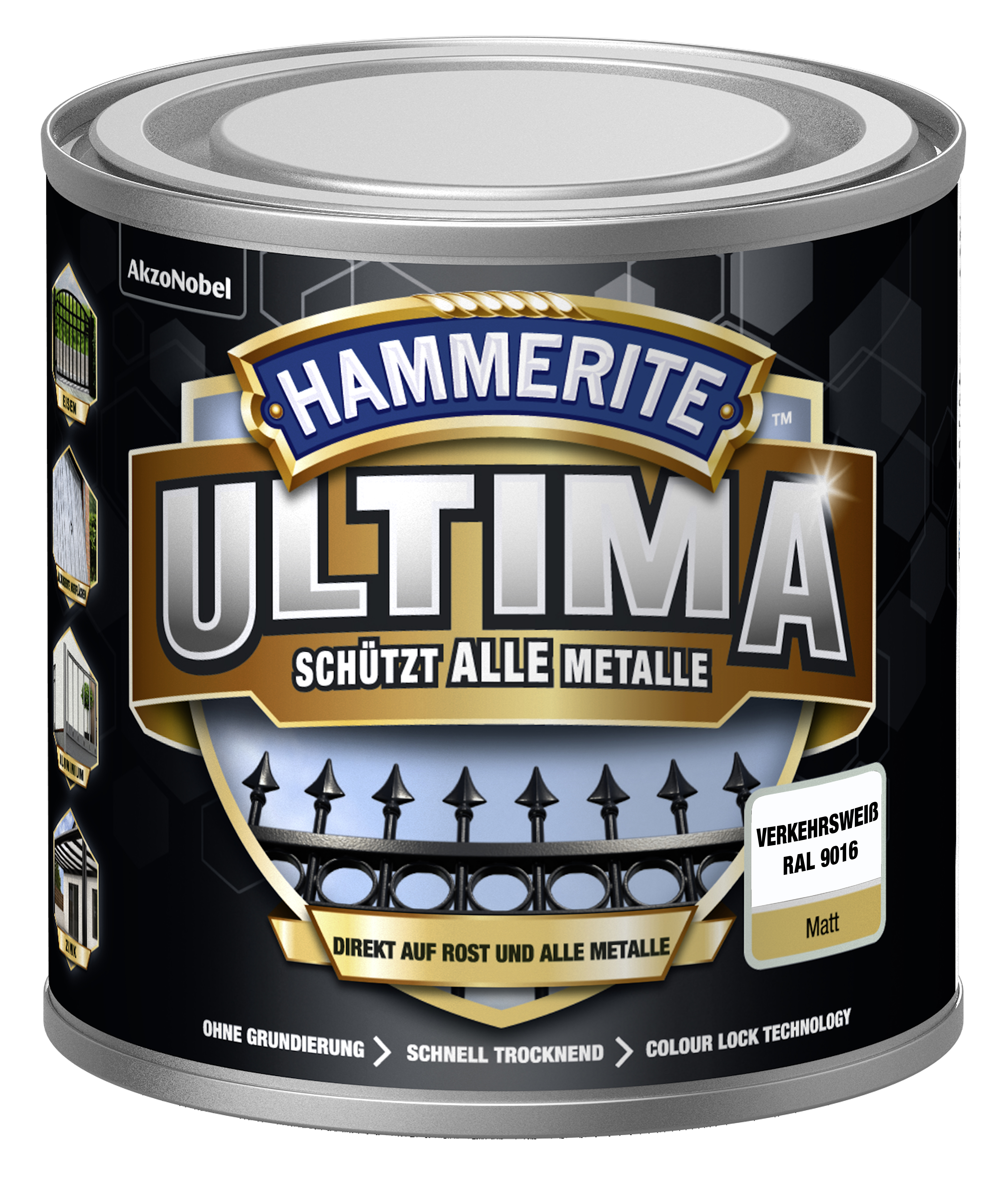 Hammerite Metallschutzlack Ultima Matt 250 ml verkehrsweiß RAL 9016