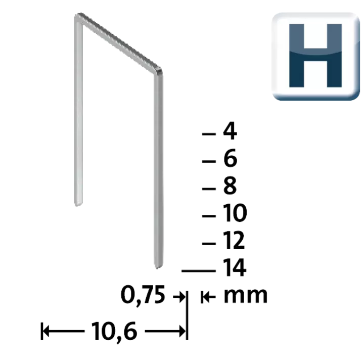 Novus Feindrahtklammern 10mm H Typ 37 1000 Stk.