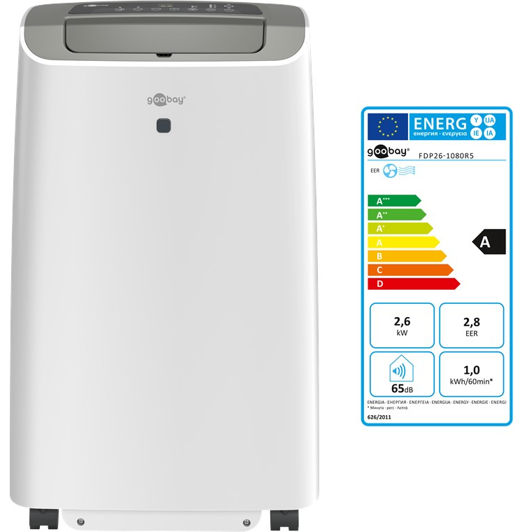 Goobay Klimagerät 9000 BTU/2600 W mit Fernbedienung und Timer