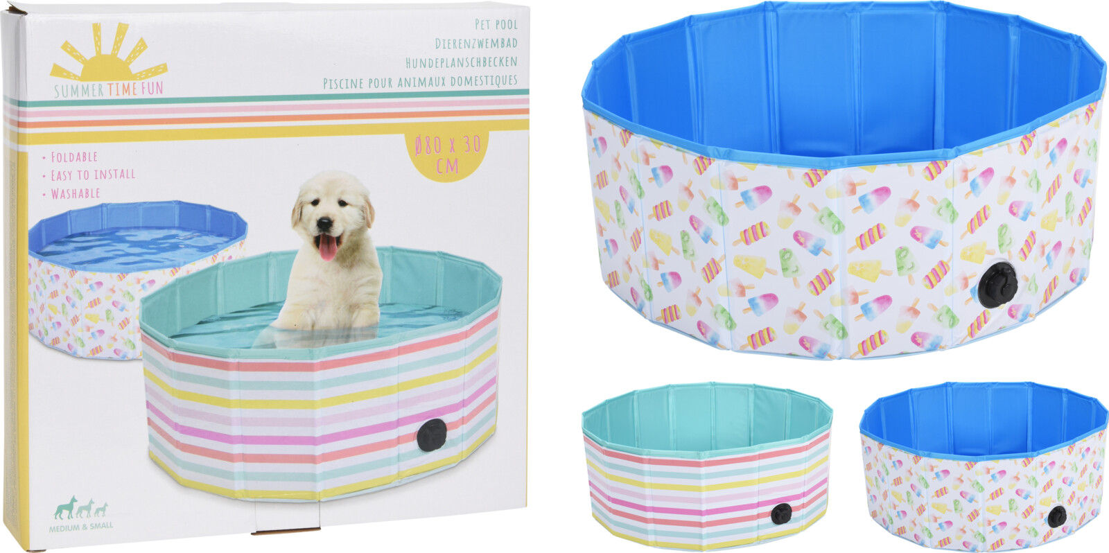 Koopman Hundeplanschbecken blau oder grün 80 x 30 cm