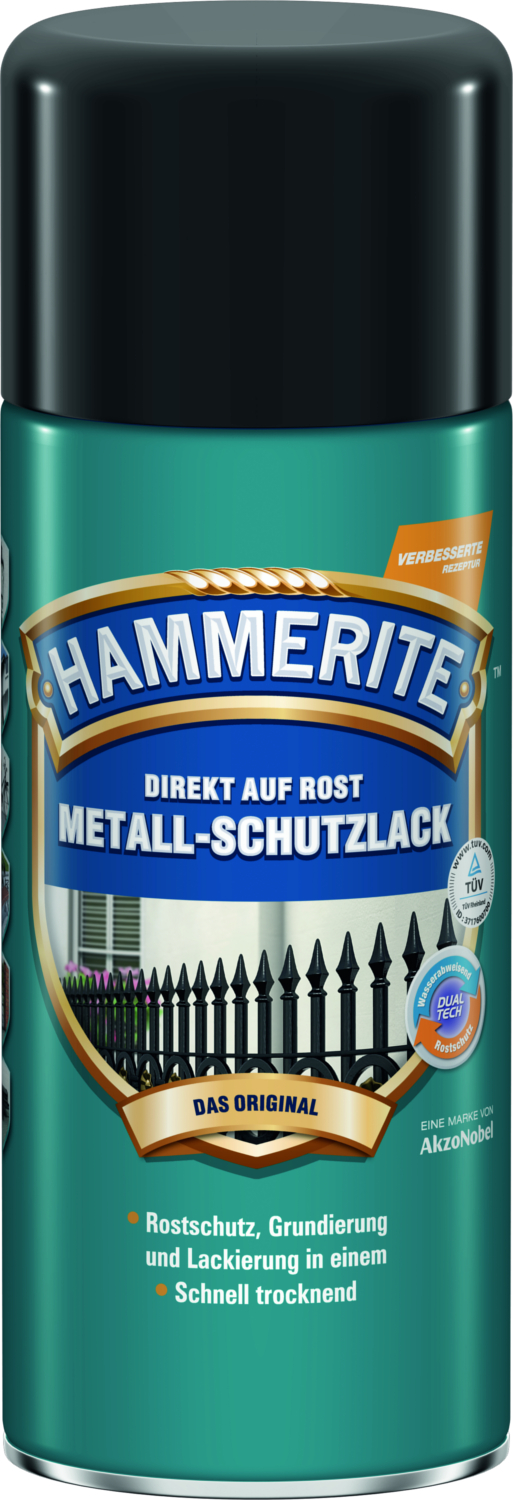 Hammerite Metallschutzlack matt schwarz Sprühdose 0,4 Liter