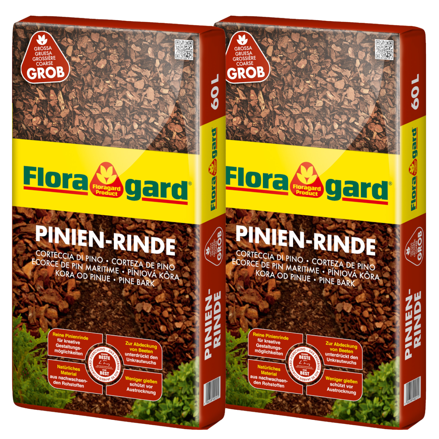 Floragard Pinienrinde grob 25-40mm 2x60L