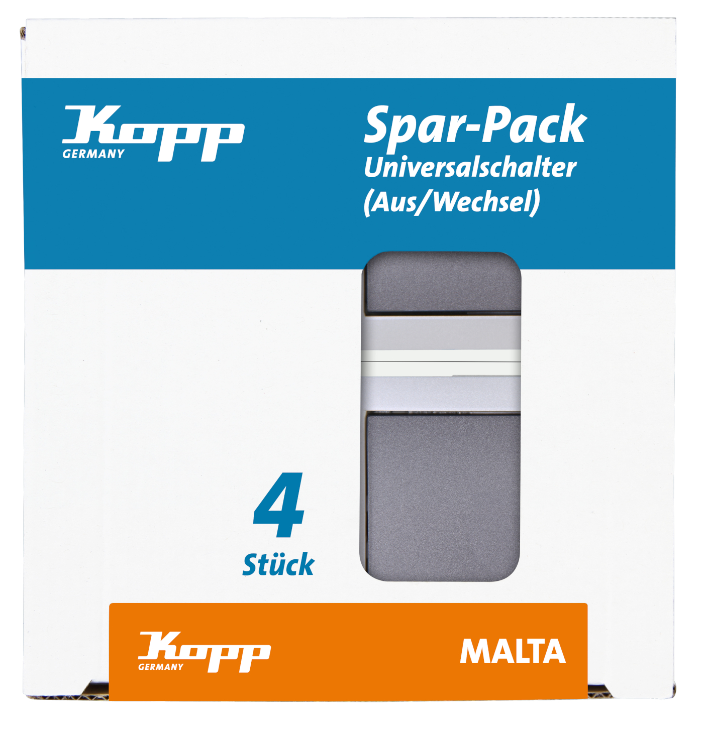Kopp PROFI-PACK: 4 Universalschalter Malta