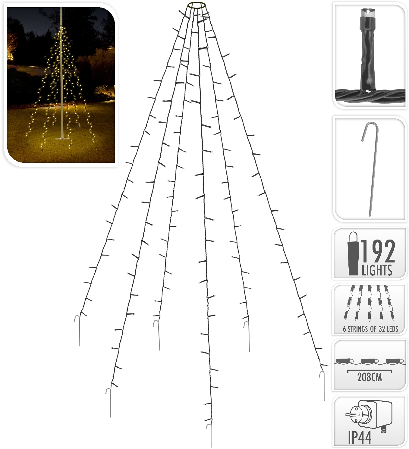 Koopman Fahnenmast Beleuchtung 192 LEDs