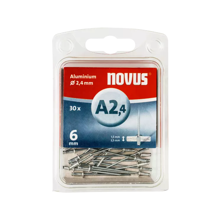 Novus Aluminium-Blindniete Typ A2,4 30 Stk.