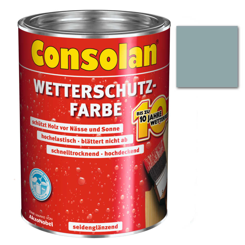 Consolan Wetterschutzfarbe silbergrau 0,75 Liter