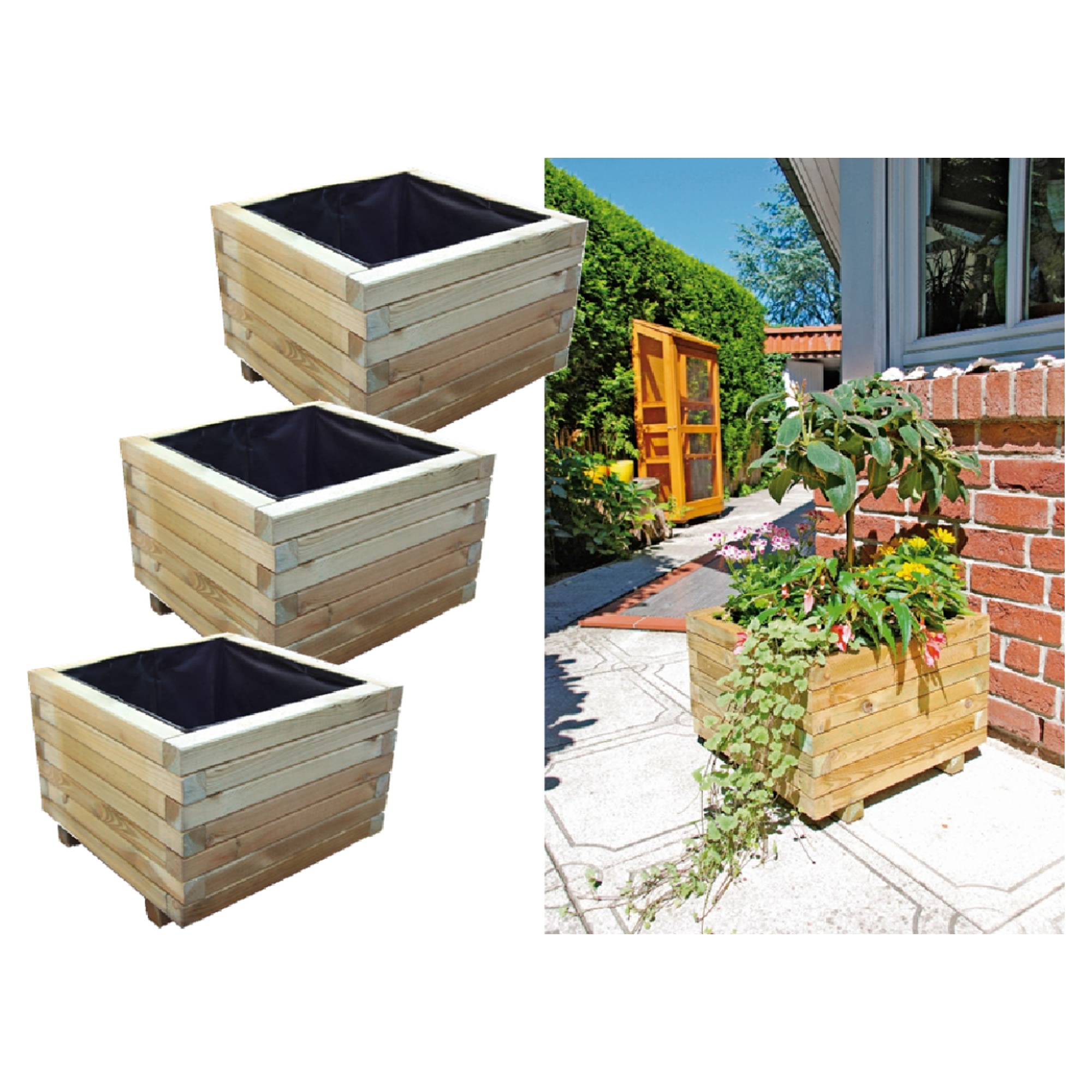 Tetzner & Jentzsch Blumenkasten-Set Mobile 3 Stück