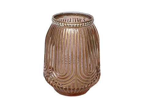 House of Nature Teelichthalter Loag 12cm pink/gold