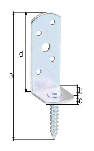 GAH Alberts Flechtzaunhalter L-Form 115 x 31,5 x 75 mm