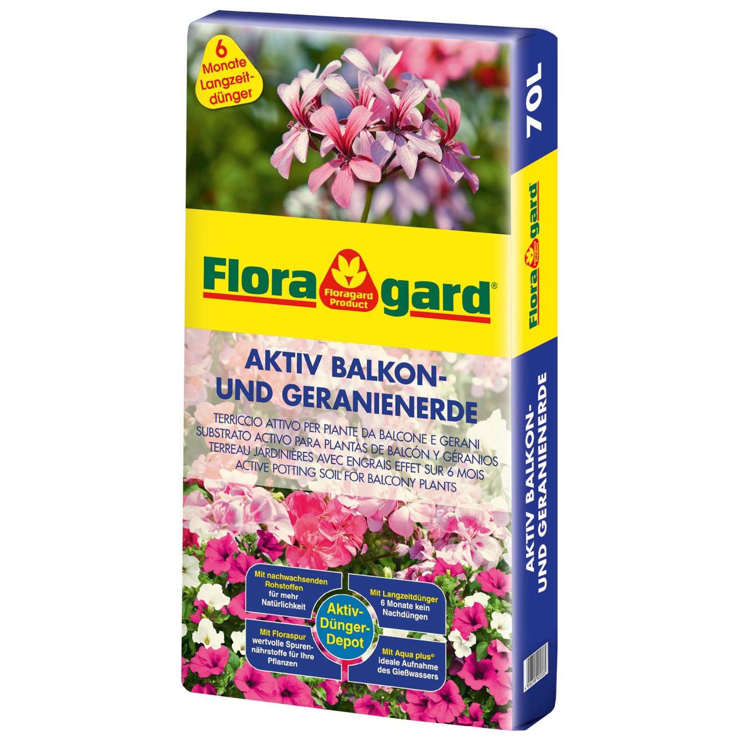Floragard Aktiv Balkon- und Geranienerde 1x70 L
