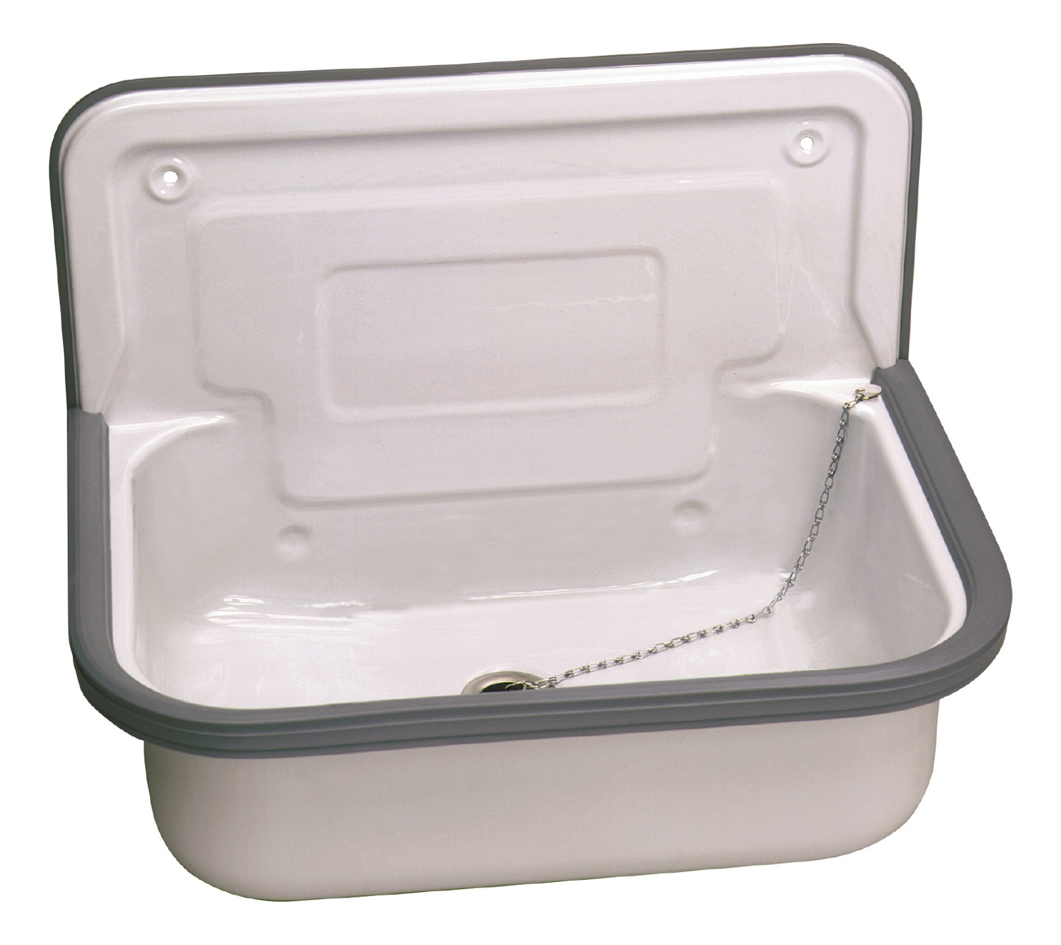 Sanitop Stahl Ausgussbecken 50 cm glasiert