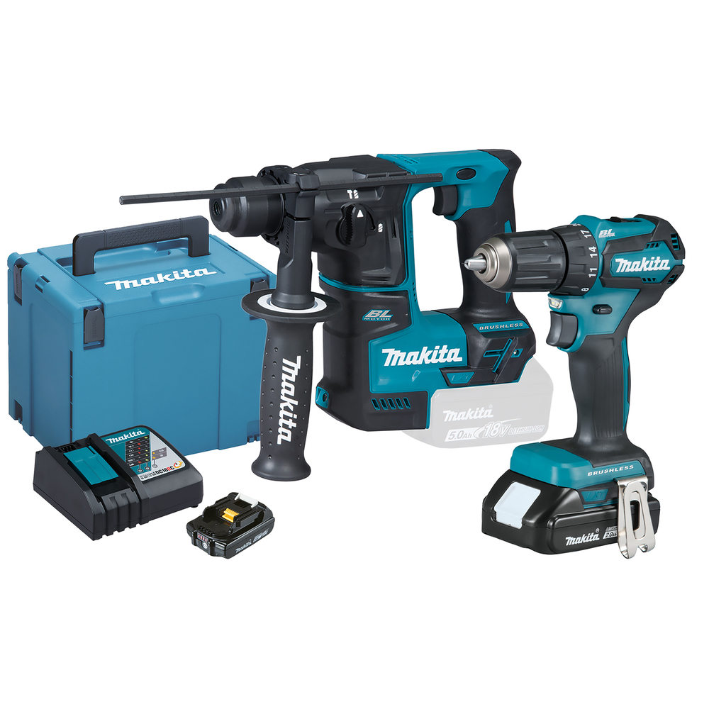 Makita Akku Kombo-Kit 18V "Schreiner-Set" (DDF483 + DHR171)