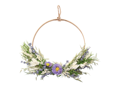 House of Nature Kranz mit Trockenblumen 37cm lila