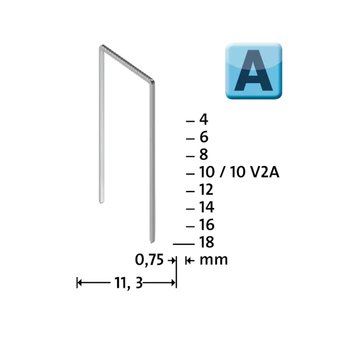 Novus  Feindrahtklammern 12mm A Typ 53 1000 Stk.