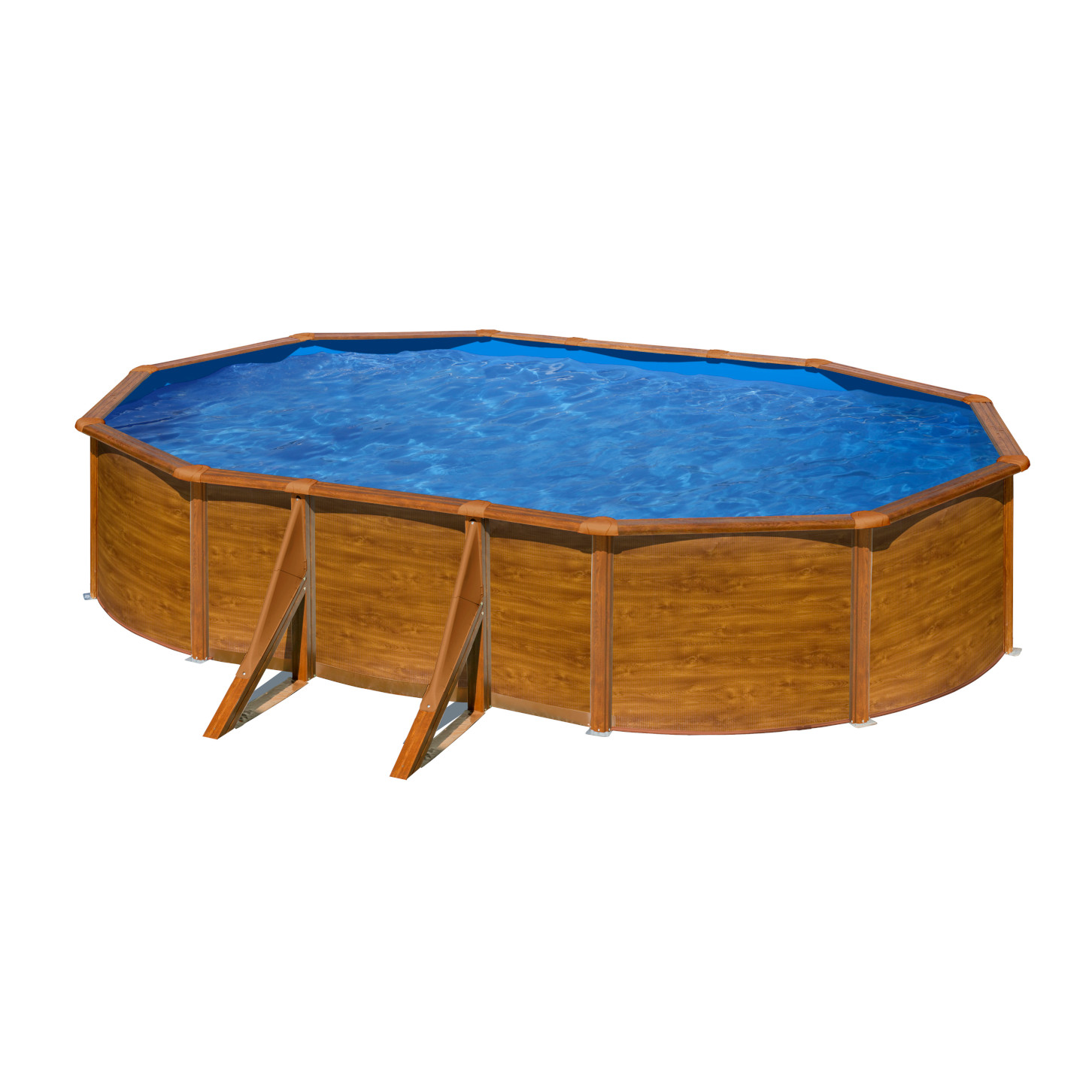 BWT MyPool Poolset Feeling oval 5,00 x 3,00 x 1,20 m Holzoptik