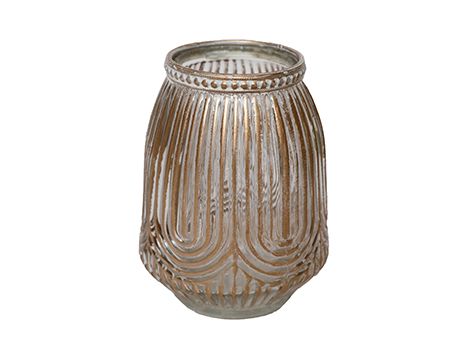 House of Nature Teelichthalter Loag 12cm klar/gold