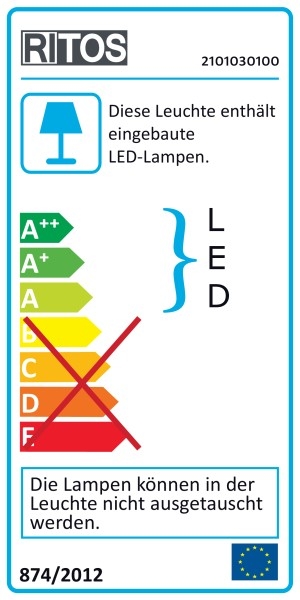 REV LED Ovalarmatur 10 W grau