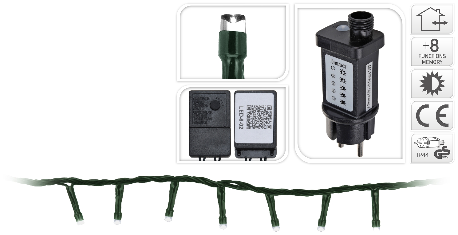 Koopman Clusterlichterkette 700 LEDs Warm-Weiß