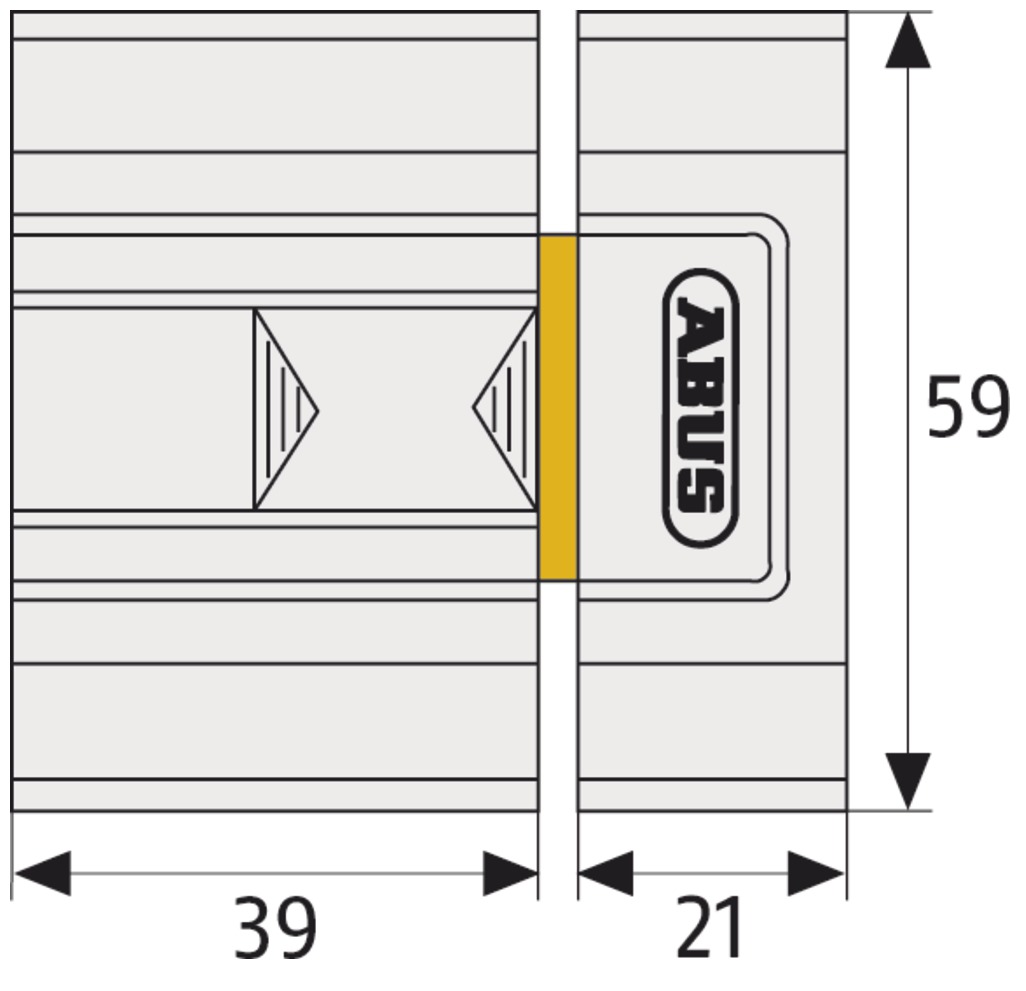 Abus Schieberiegel SR30 B EK