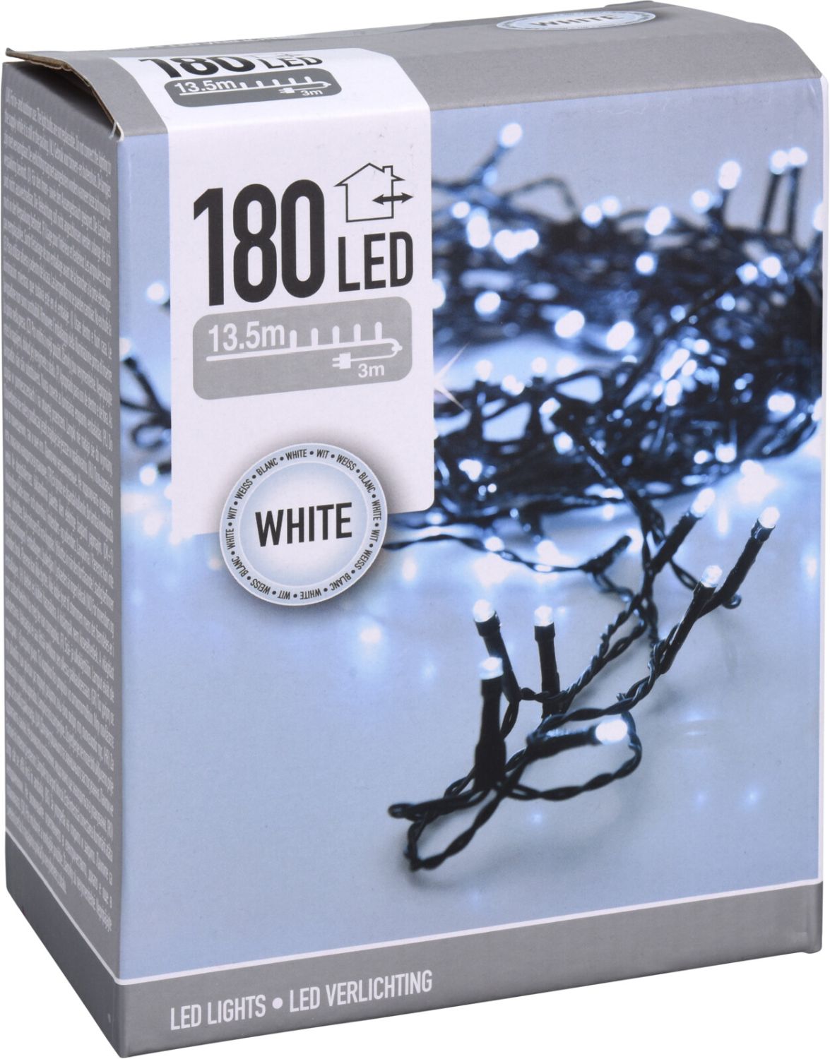 Koopman Lichterkette 180 LEDs weiß außen