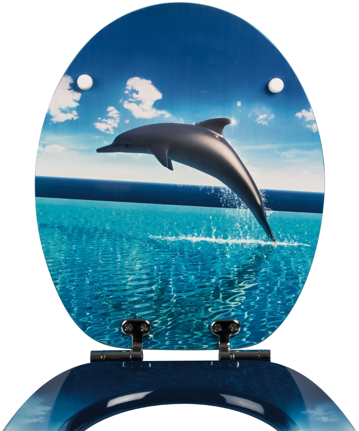 Sanitop WC-Sitz Dekor Dolphin Dream mit Soft-Schließ-Komfort und Fast Fix