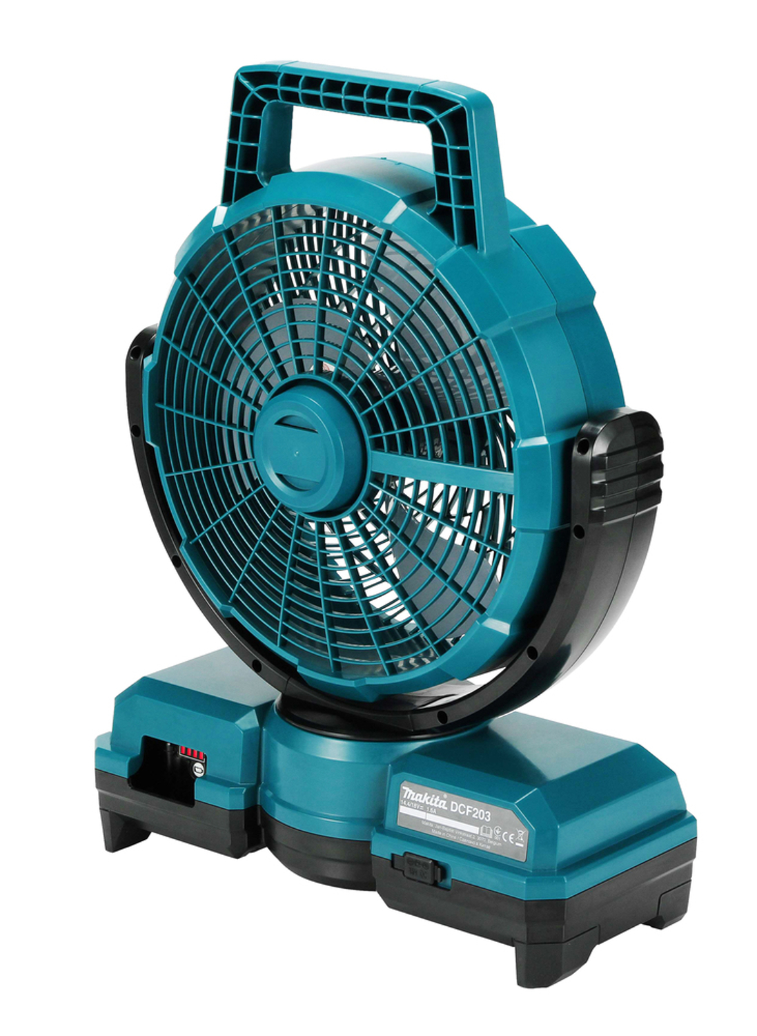 Makita Akku-Lüfter DCF203Z, ohne Akku und Ladegerät, mit Netzteil