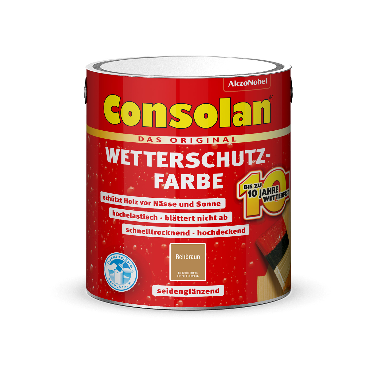 Consolan Wetterschutz-Farbe 2,5 L rehbraun