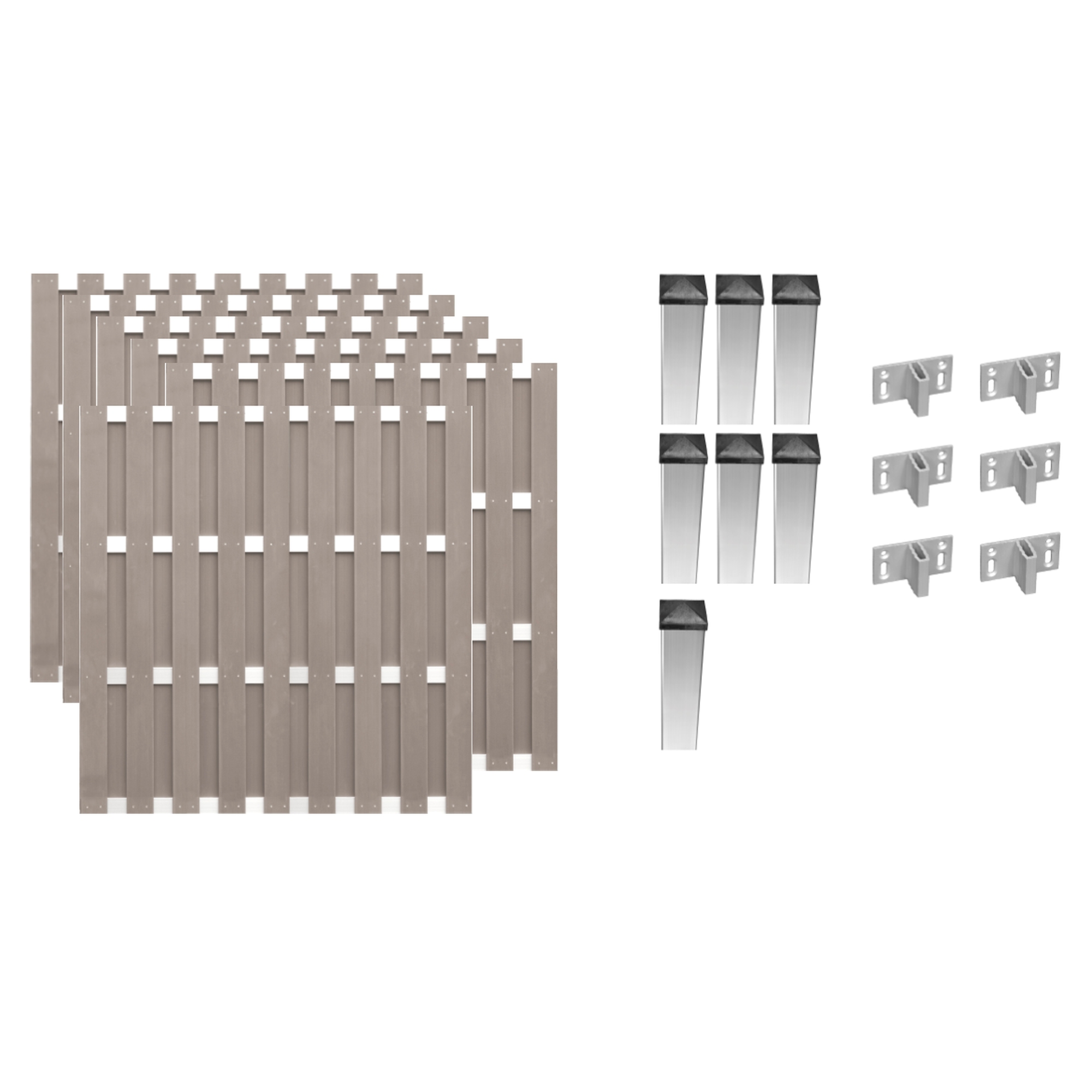 Tetzner & Jentzsch Sichtschutz Zaun-Set Jersey Holz-/Kunststoffanteil 1129 x 180 cm