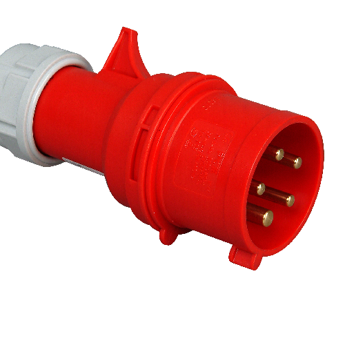 Kopp CEE Stecker, rot, 5polig, 32A, 400V~