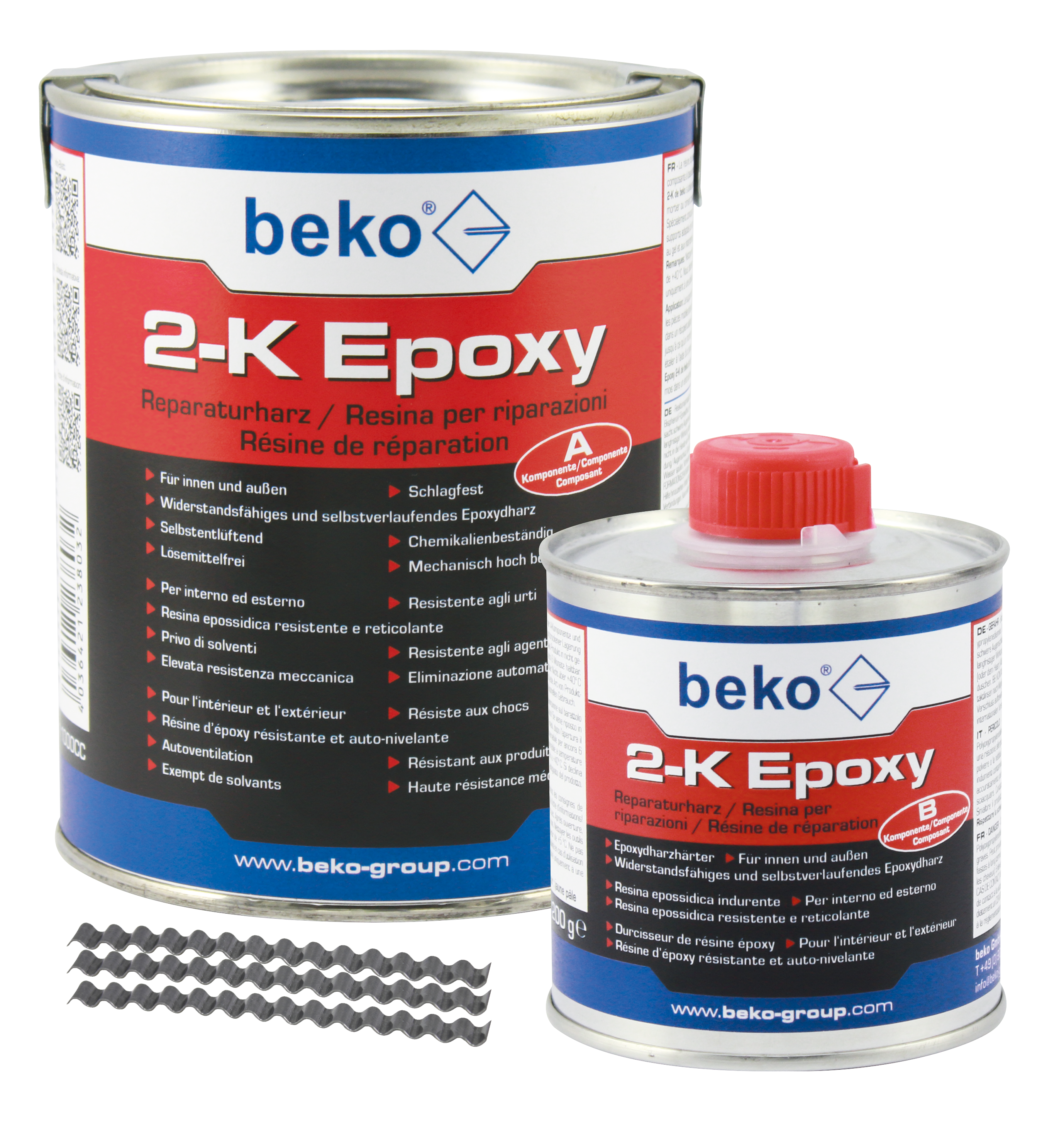 Beko 2-K Epoxy Reparaturharz 1 kg betongrau