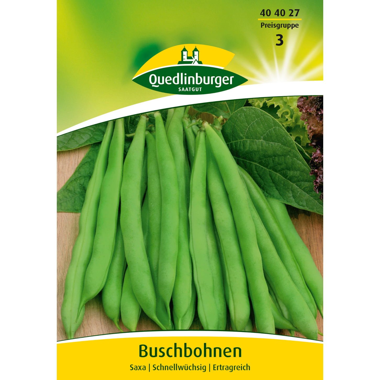 Quedlinburger Sämereien Buschbohnen Saxa
