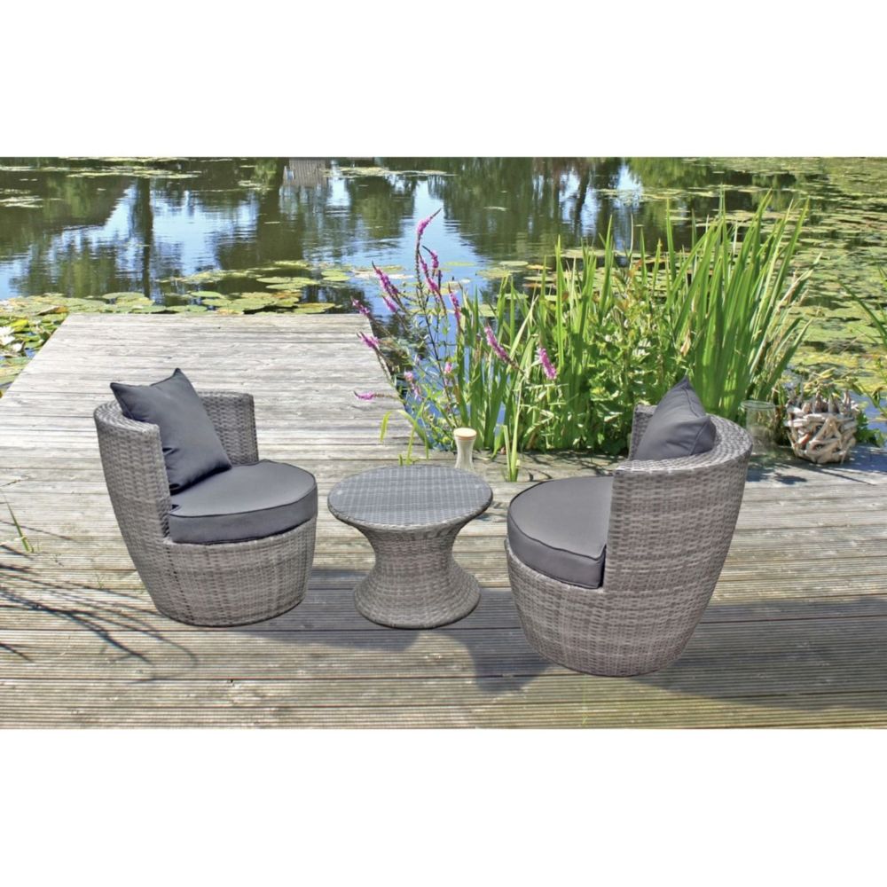 Garden Pleasure Club-Set Linz grau Garden Pleasure Club-Set Linz grau