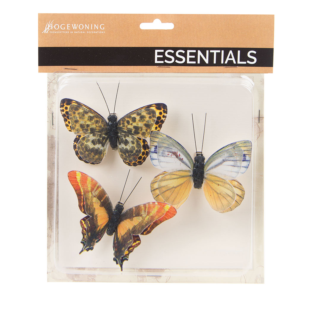 House of Nature Schmetterling auf Clip 9 cm 3er echt 1