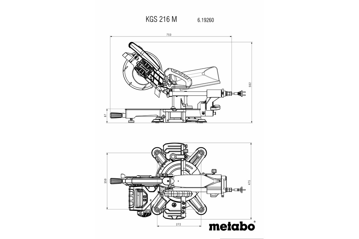 Metabo Kappsäge KGS 216 M