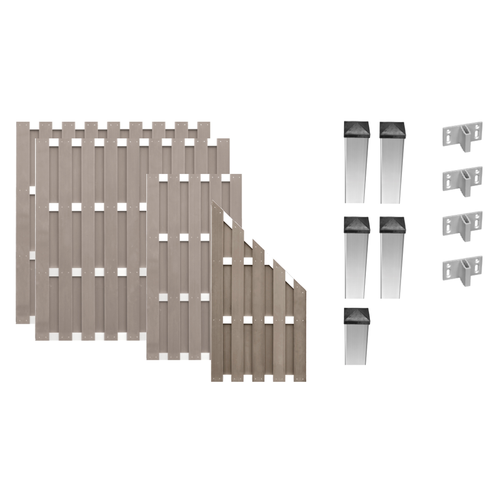Tetzner & Jentzsch Sichtschutz Zaun-Set Jersey Holz-/Kunststoffanteil