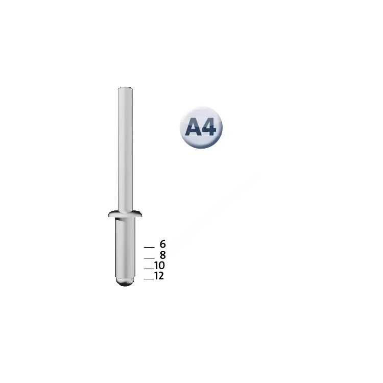 Novus Aluminium-Blindniete Typ A4 8mm 70 Stk.