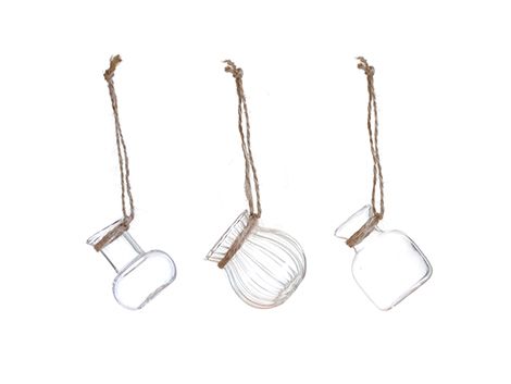 House of Nature Vase mit Kordel 5cm 3er Set